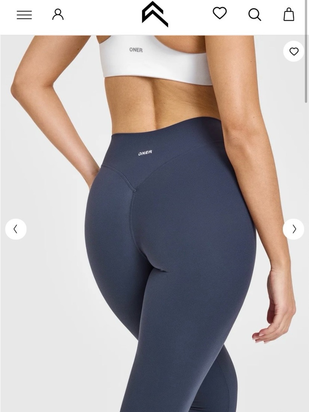 SOFTMOTION™ LEGGINGS WITH WHITE LOGO- True Blue XS-Short